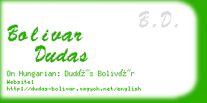 bolivar dudas business card